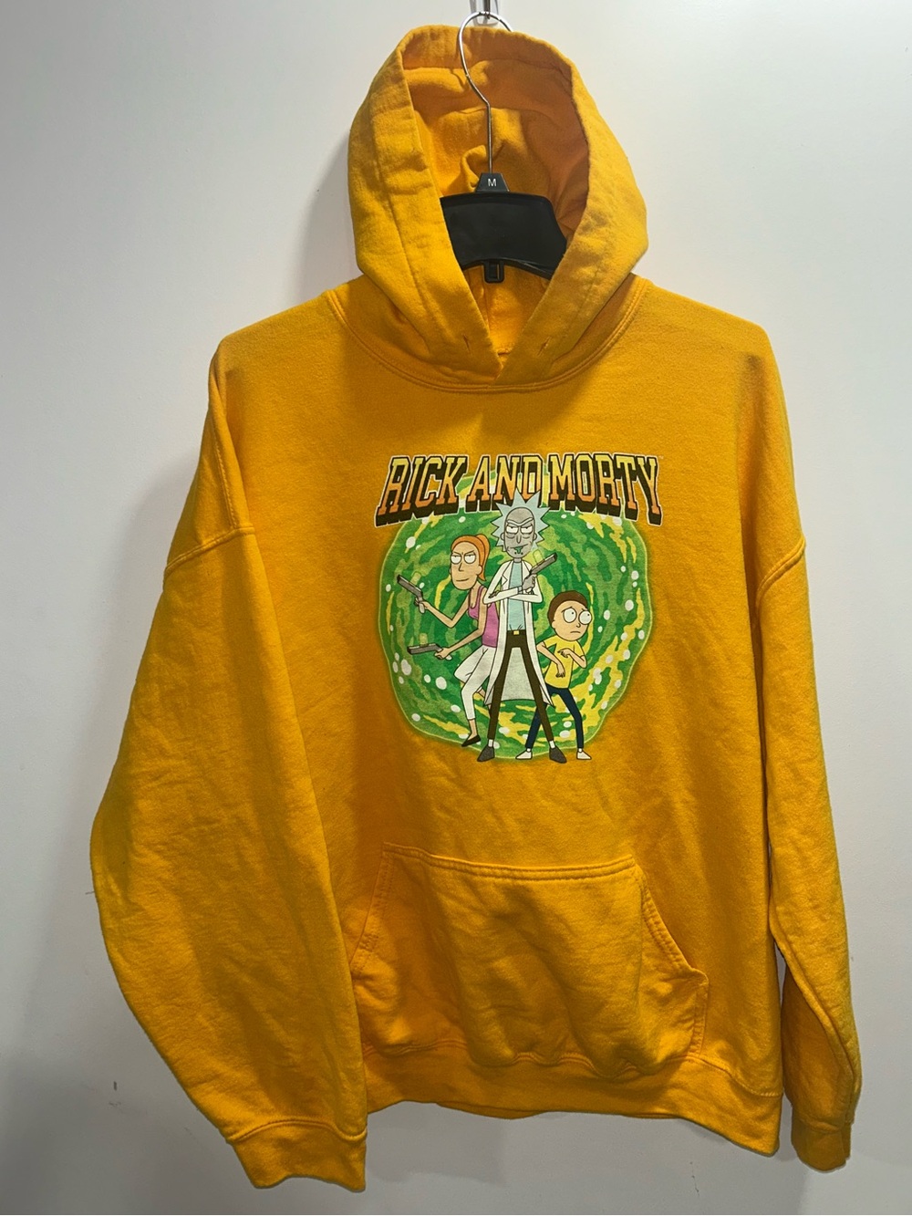 Rick and Morty Yellow Graphic Hoodie